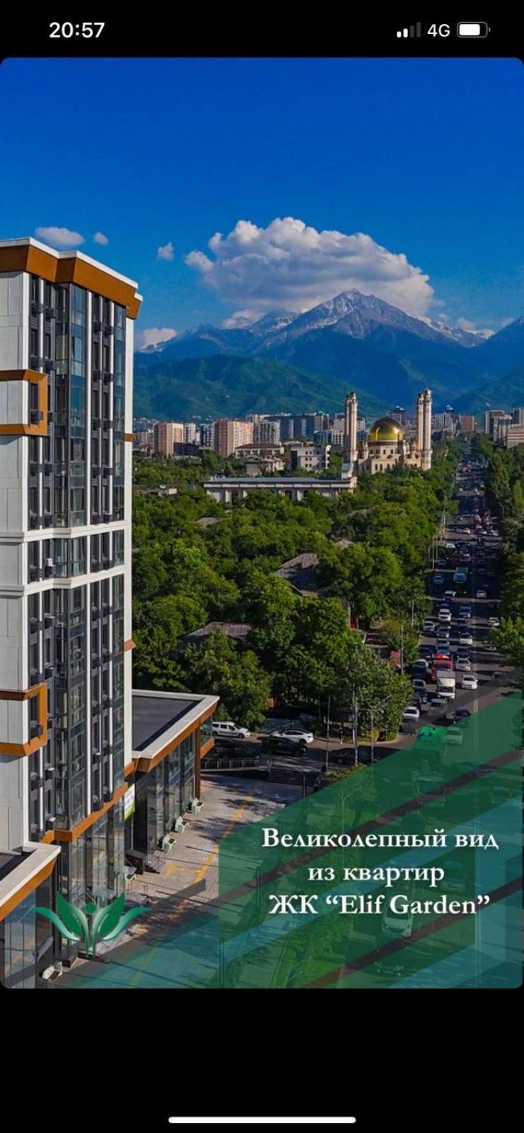 с красивым видом на горы * Almaty