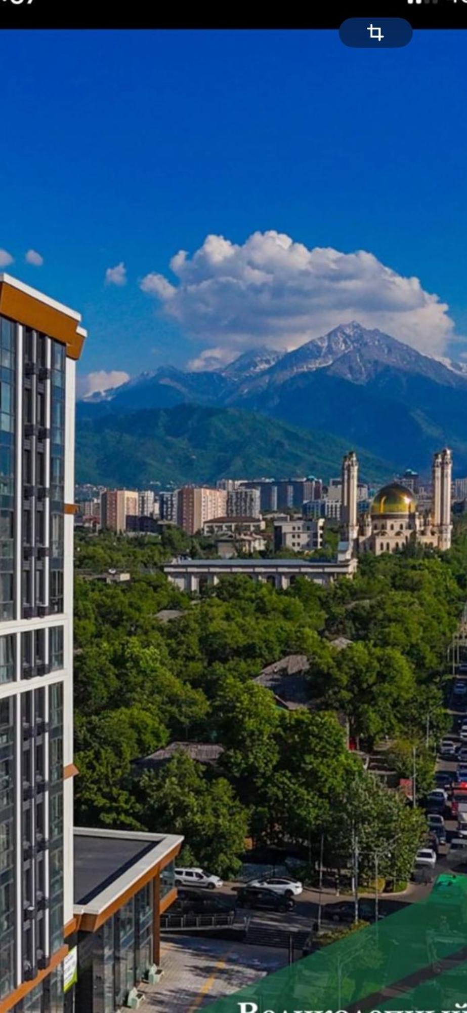 с красивым видом на горы Apartment Almaty